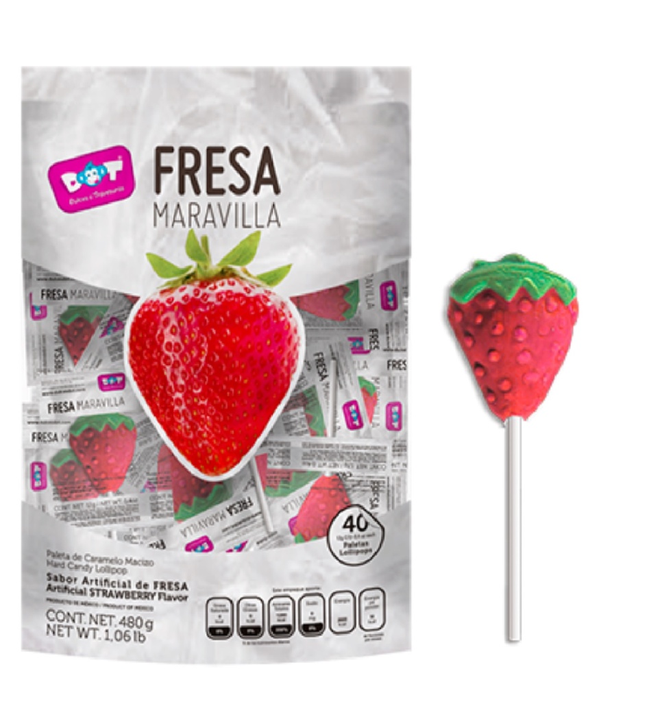 Paleta Dot Fresa Maravilla 40uds