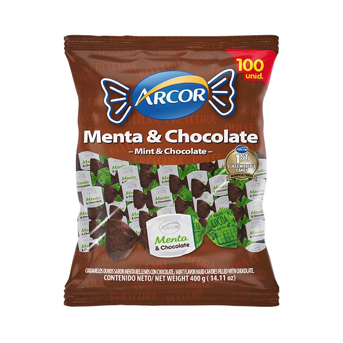Arcor Delicias relleno menta chocolate