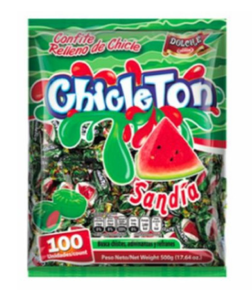 Chicleton Sandia 100 unid