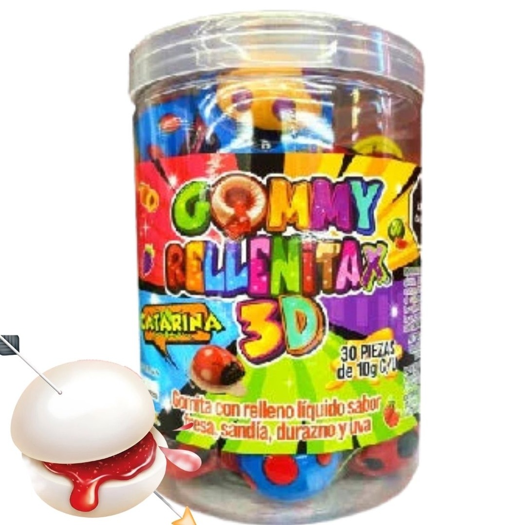 Gummy Rellenitas 3D Mariquitas