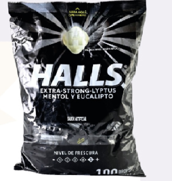 Halls Extra Fuerte Bolsa 100uds