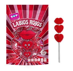 Paleta Dot Labios Rojos 40uds