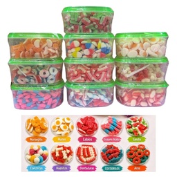 Sour gummy fruits 160udsx800gr