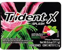 [ttys sanr] trident X-Twist sabor Yerbabuena Sandia 10 paq